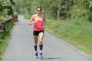 Catherine Bertone in allenamento ad Aosta